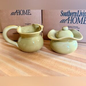 SLAH NIB Tuscan Creamer / Sugar Bowl Set Rare HTF NIB Celery in Color